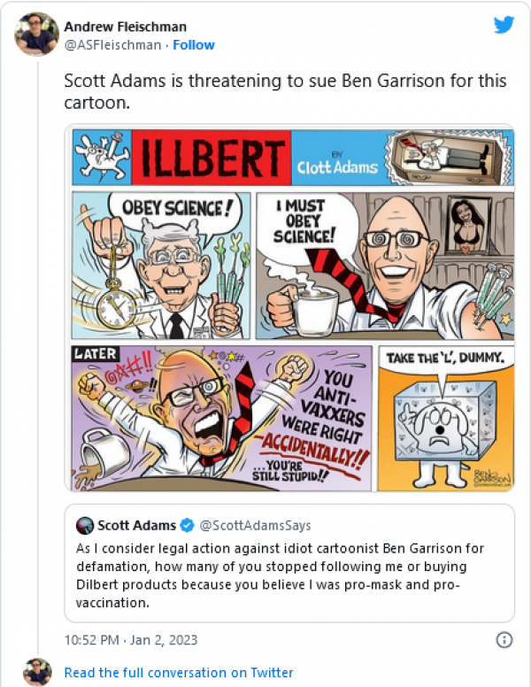 Scott Adams vs. Ben Garrison Cartoon Wars The Daily Cartoonist