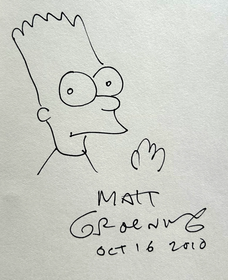 Matt Groening sketch of Bart Simpson