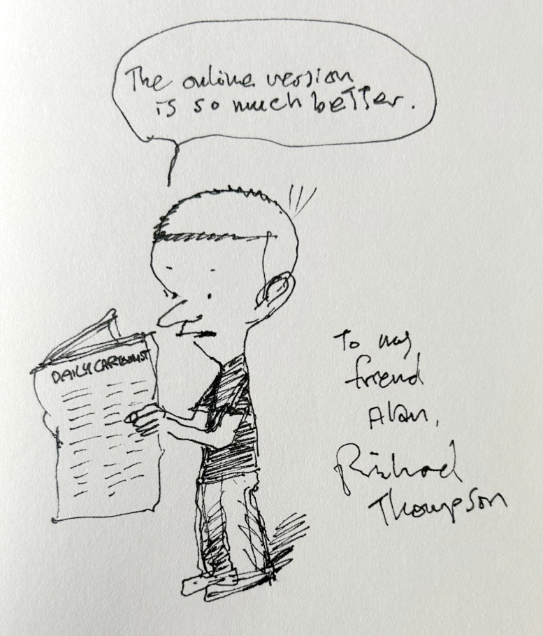 Richard Thompson sketch of Petey