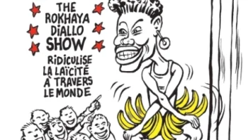 Charlie Hebdo cartoon of Rokhaya Diallo