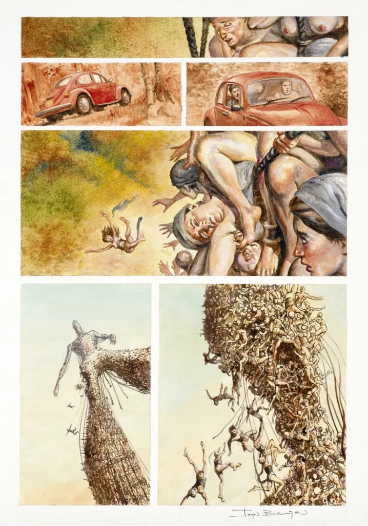 Page from In the Hills, the Cities, 1980, John Bolton
