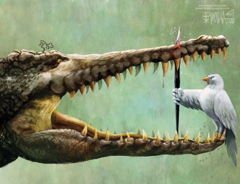 Pedro X. Molina cartoon in Under Pressure report