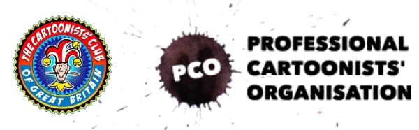 Professional Cartoonists Organisation and Cartoonists' Club of Great Britain logos