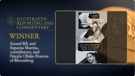 RK, Sharma, Pearson Win 2026 Pulitzer Prize for Illustrated Reporting and Commentary