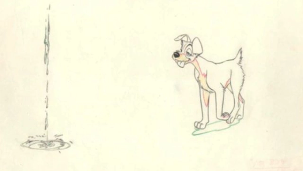 Milt Kahl original art from Lady and the Tramp