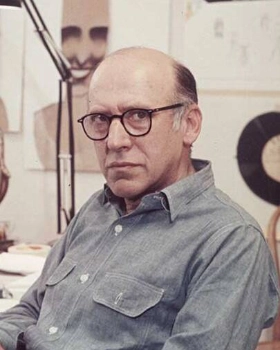 Steinberg in his studio, 33 Union Square, New York, c. 1970.