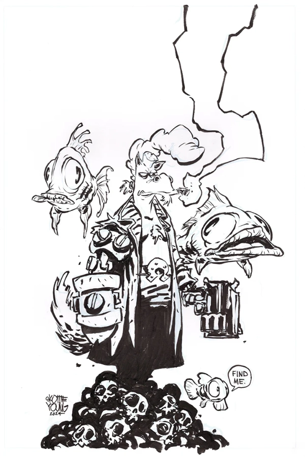 Original art by Skottie Young for I hate Fairies