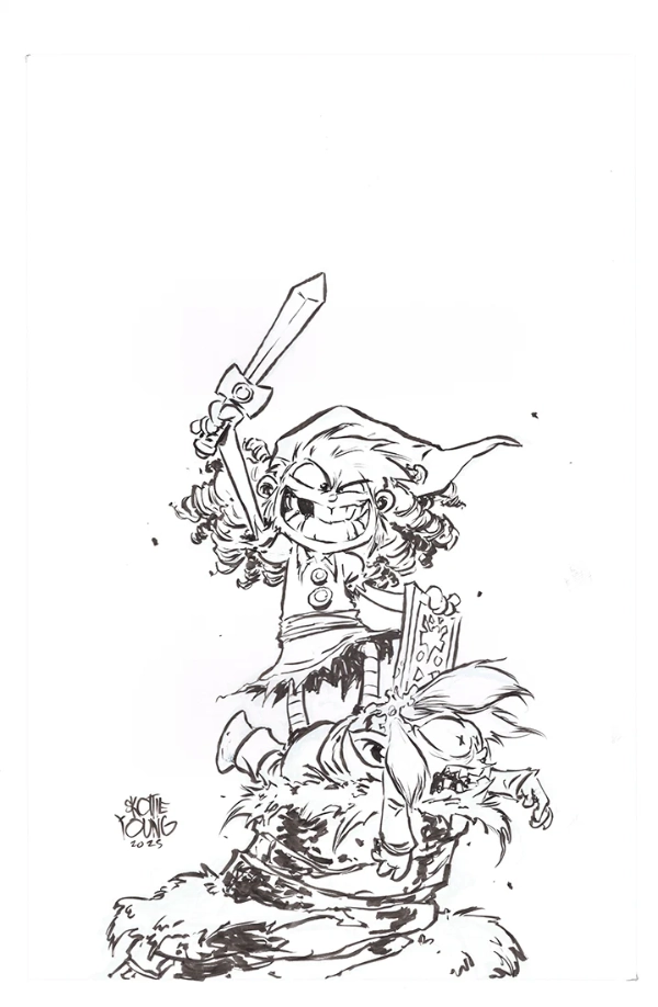 Original art by Skottie Young for I hate Fairies