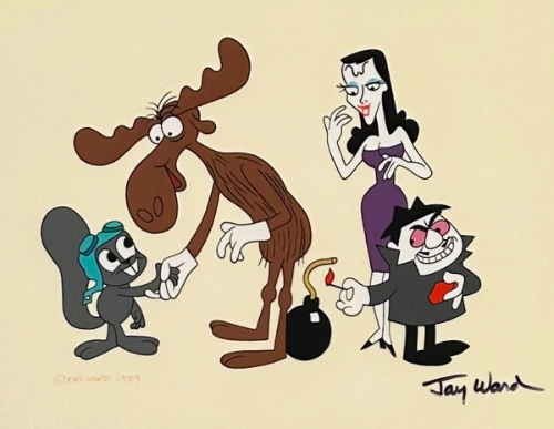 Original Cel from Jay Ward's Adventures of Rocky and Bullwinkle.