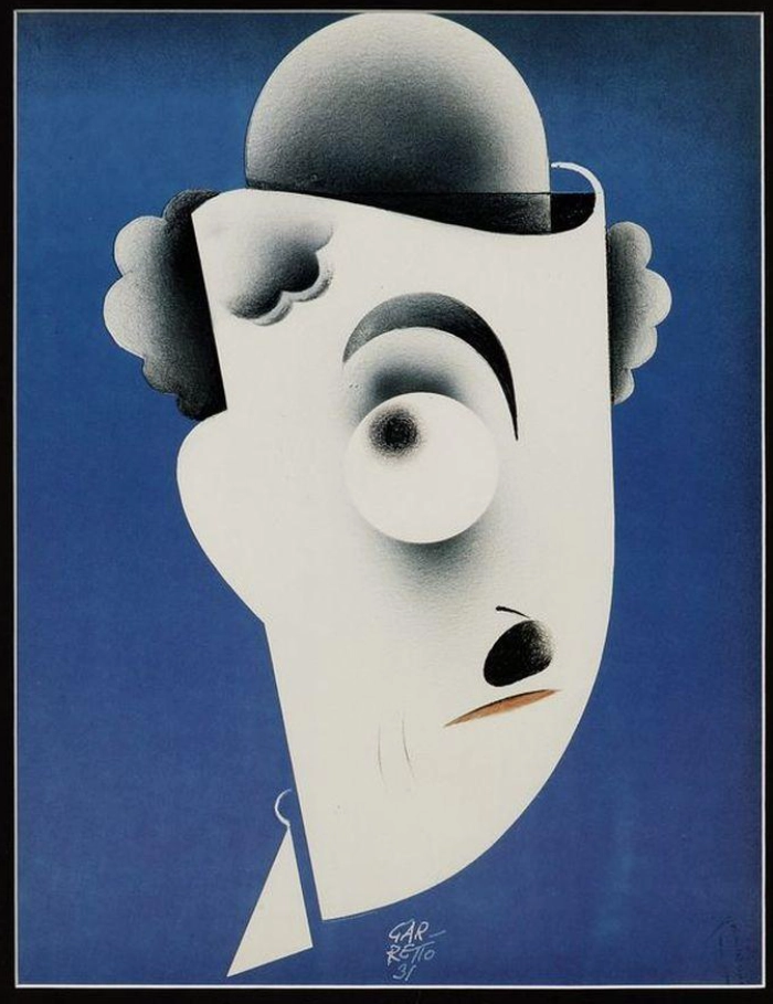 Paolo Garretto Charlie Chaplin illustration
