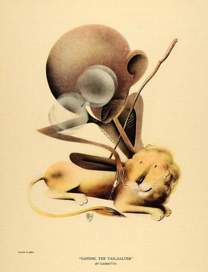 Paolo Garretto Ghandi illustration