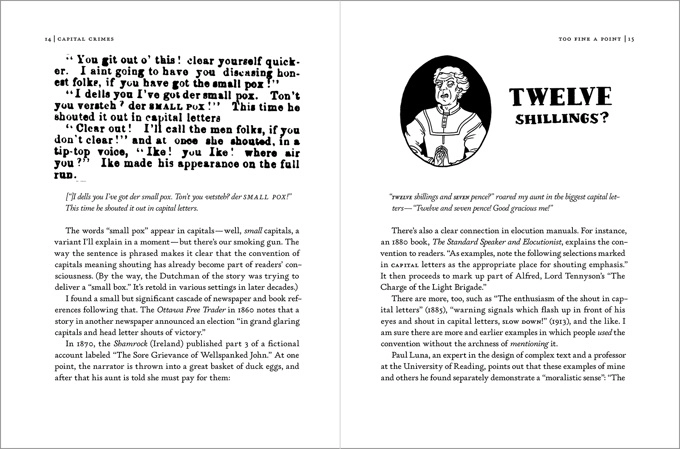 Not To Put Too Fine a Point on It preview page spread.