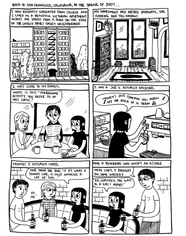 Internal page from Julia Wertz's "Drinking at the Movies"