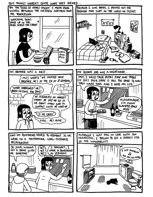 Internal page from Julia Wertz's "Drinking at the Movies"