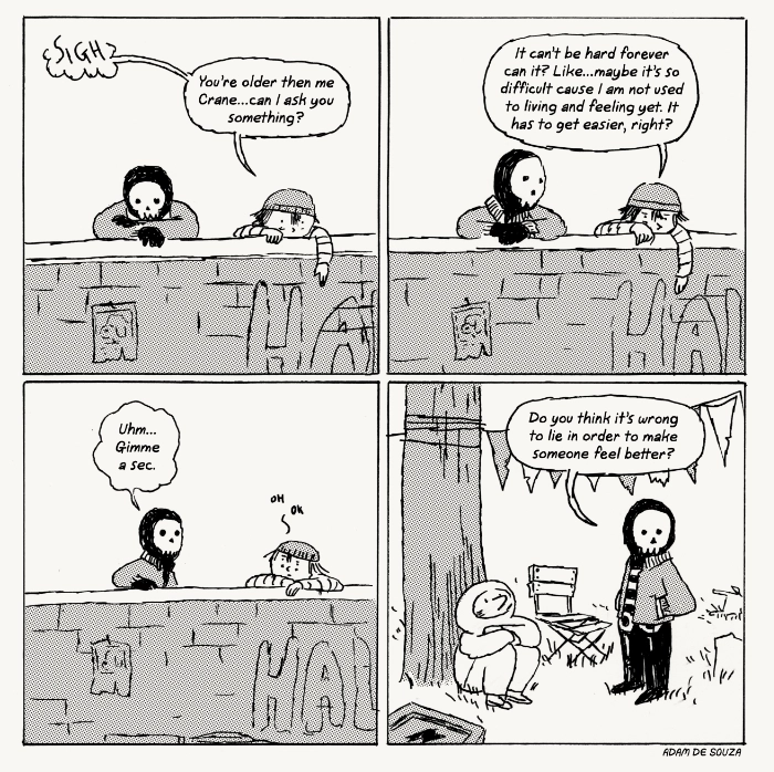 Adam de Souza (Kumerish) cartoon of Blind Alley