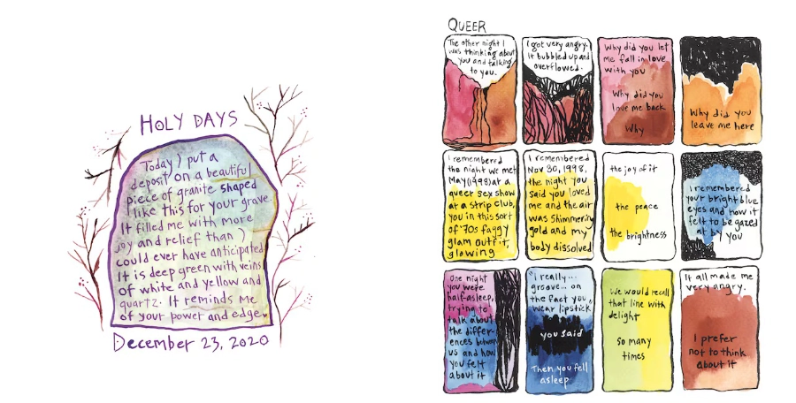 An interior spread from Something, Not Nothing
