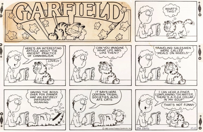 Garfield Sunday Original October 10, 1982