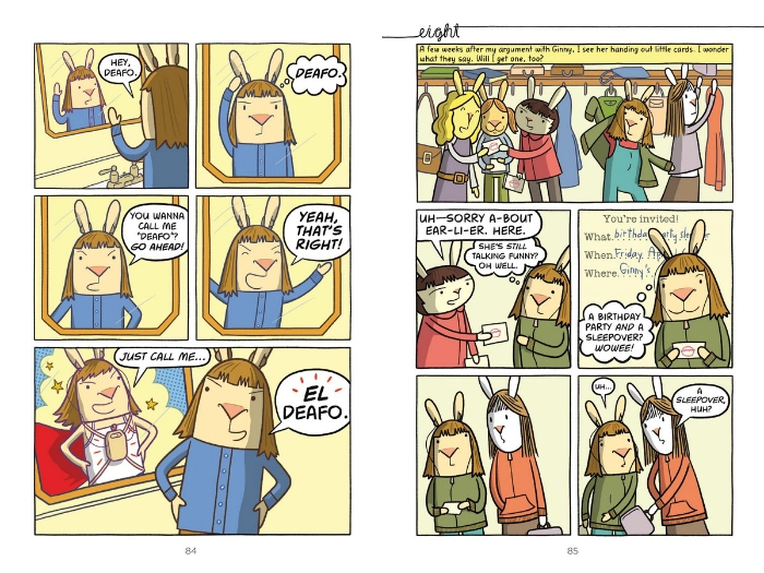 Internal spread of Cece Bell's "El Deafo"