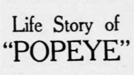 Life story of Popeye