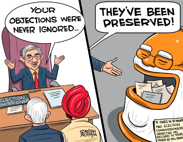 Satish Acharya editorial cartoon