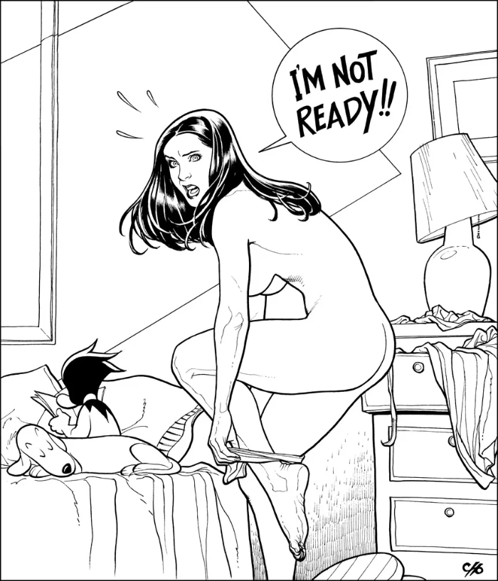 Frank Cho pin-up of Brandy
