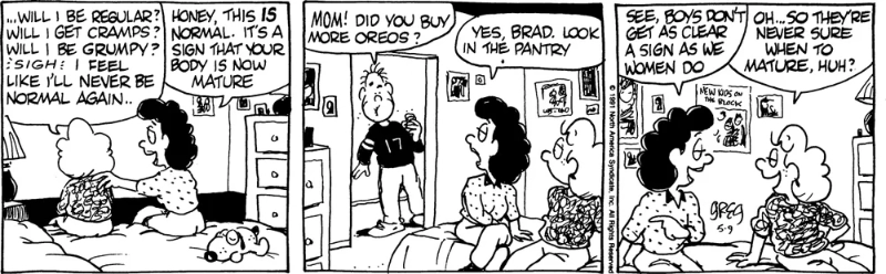 1991 Luann comic strip by Greg Evans