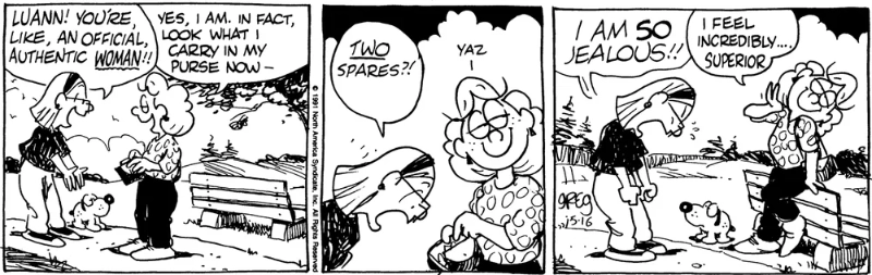1991 Luann comic strip by Greg Evans